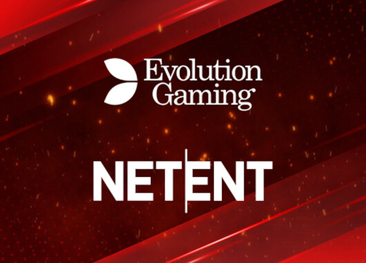 An image showing Evolution Gaming and NetEnt logos