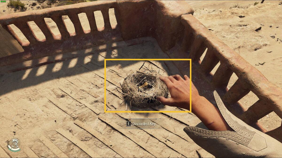 Indiana Jones and the Great Circle Discarded Key: bird's nest in Gizeh.