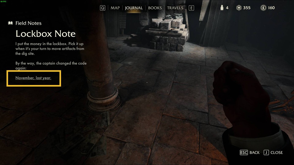 Indiana Jones cellar chest code: Indy in a cellar.
