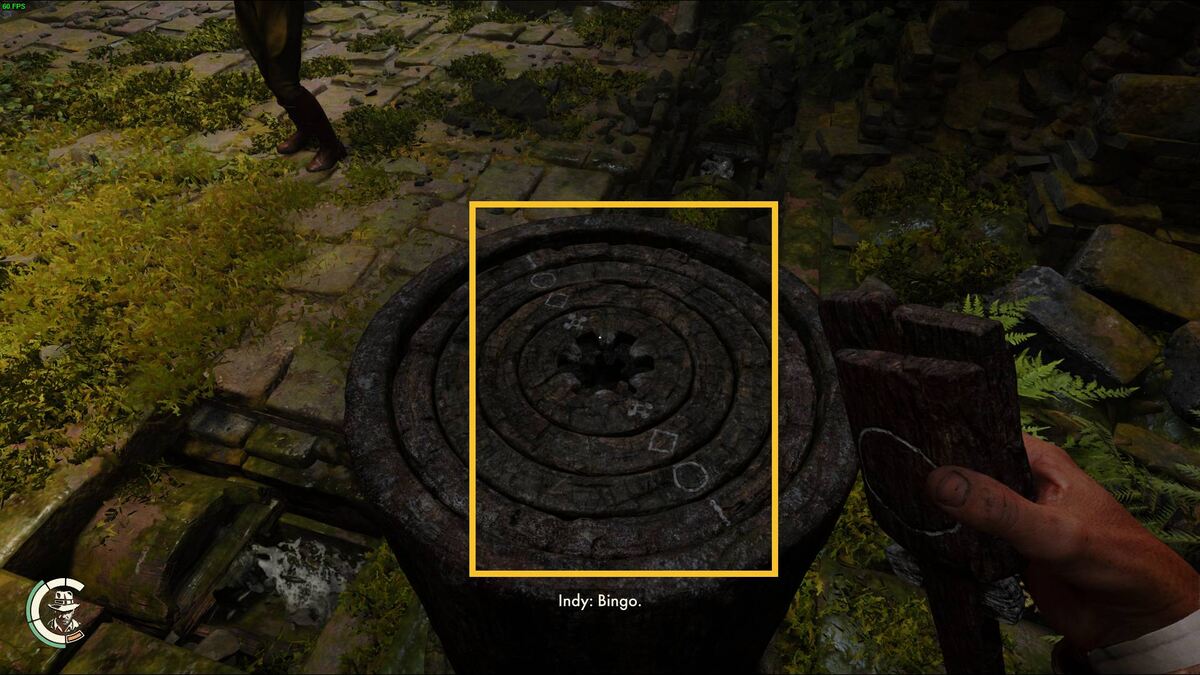 Indiana Jones and the Great Circle Demon's Tomb Puzzle: jungle chamber.