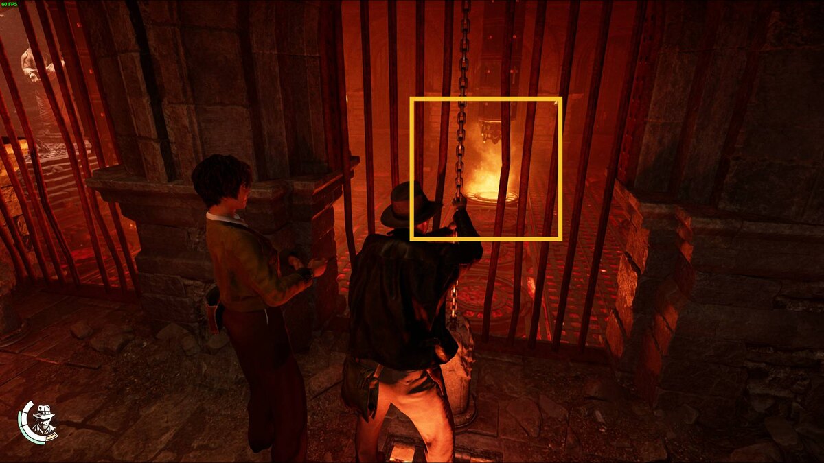 Indiana Jones and the Great Circle Gold Path Puzzle: Gold Path Trial chamber.