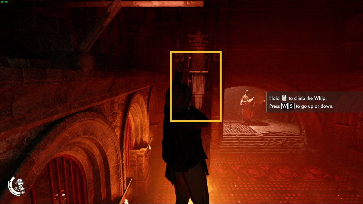 Indiana Jones and the Great Circle Gold Path Puzzle: Gold Path Trial chamber.