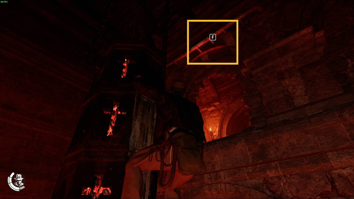 Indiana Jones and the Great Circle Gold Path Puzzle: Gold Path Trial chamber.