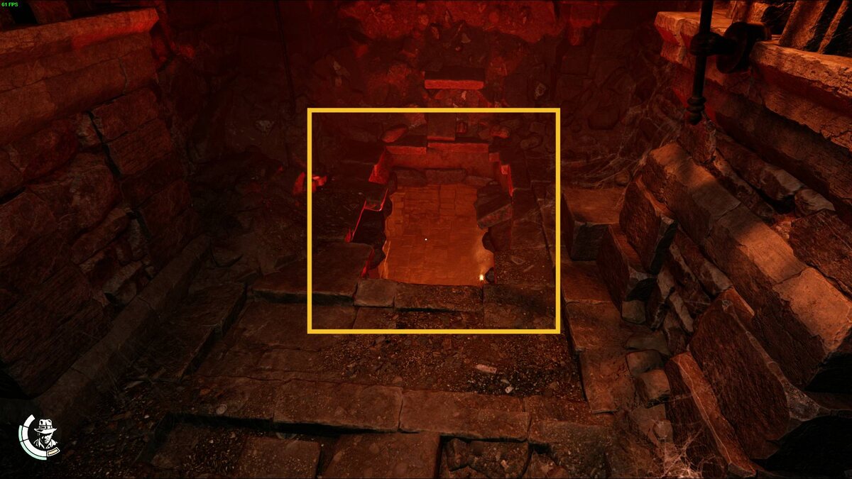 Indiana Jones and the Great Circle Gold Path Puzzle: Gold Path Trial chamber.