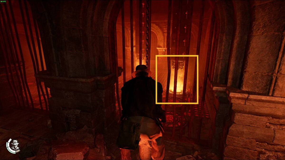 Indiana Jones and the Great Circle Gold Path Puzzle: Gold Path Trial chamber.