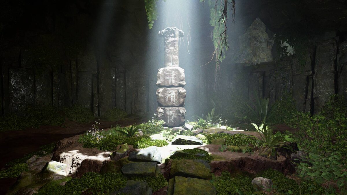 Indiana Jones and the Great Circle Lost in the Past Prayer Wheel Puzzle: prayer wheel in Nephilim cave.