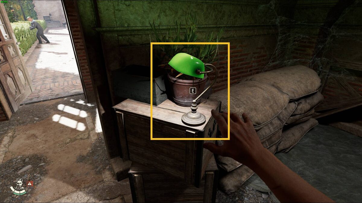 Indian Jones and the Great Circle Museum Wing safe code: lamp in a store room.