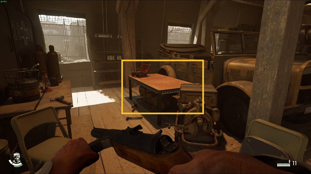 Indiana Jones and the Great Circle Nazi Vehicle Garage chest code: code letter.