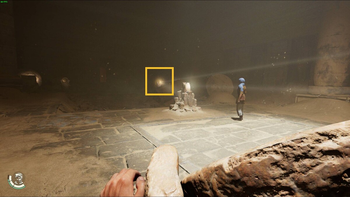 Indiana Jones and the Great Circle Sanctuary of the Ancient Gold Mask puzzle: Gold Mask chamber.