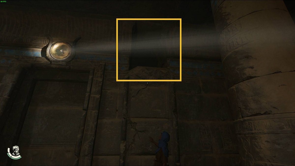 Indiana Jones and the Great Circle Sanctuary of the Ancient Gold Mask puzzle: Statue of Light puzzle chamber.