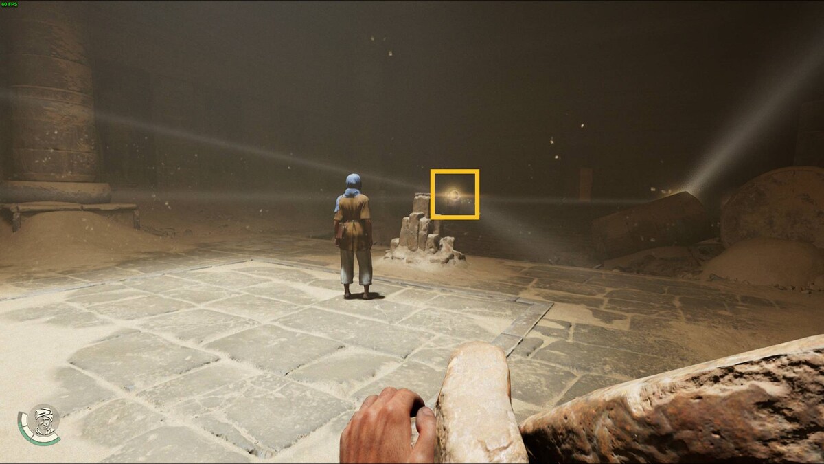 Indiana Jones and the Great Circle Sanctuary of the Ancient Gold Mask puzzle: Gold Mask chamber.