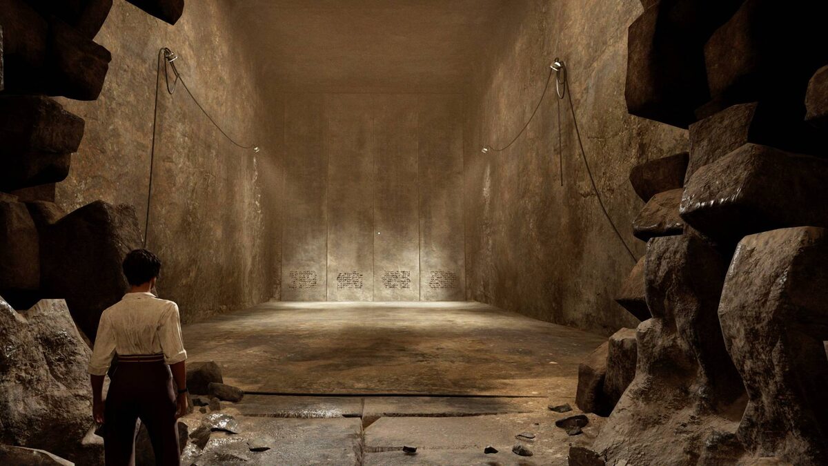 Indiana Jones and the Great Circle Secret Vault: Secret Vault chamber in the Ziggurat of Ur.