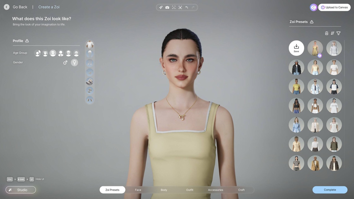Best inZOI Canvas presets – characters and Zois