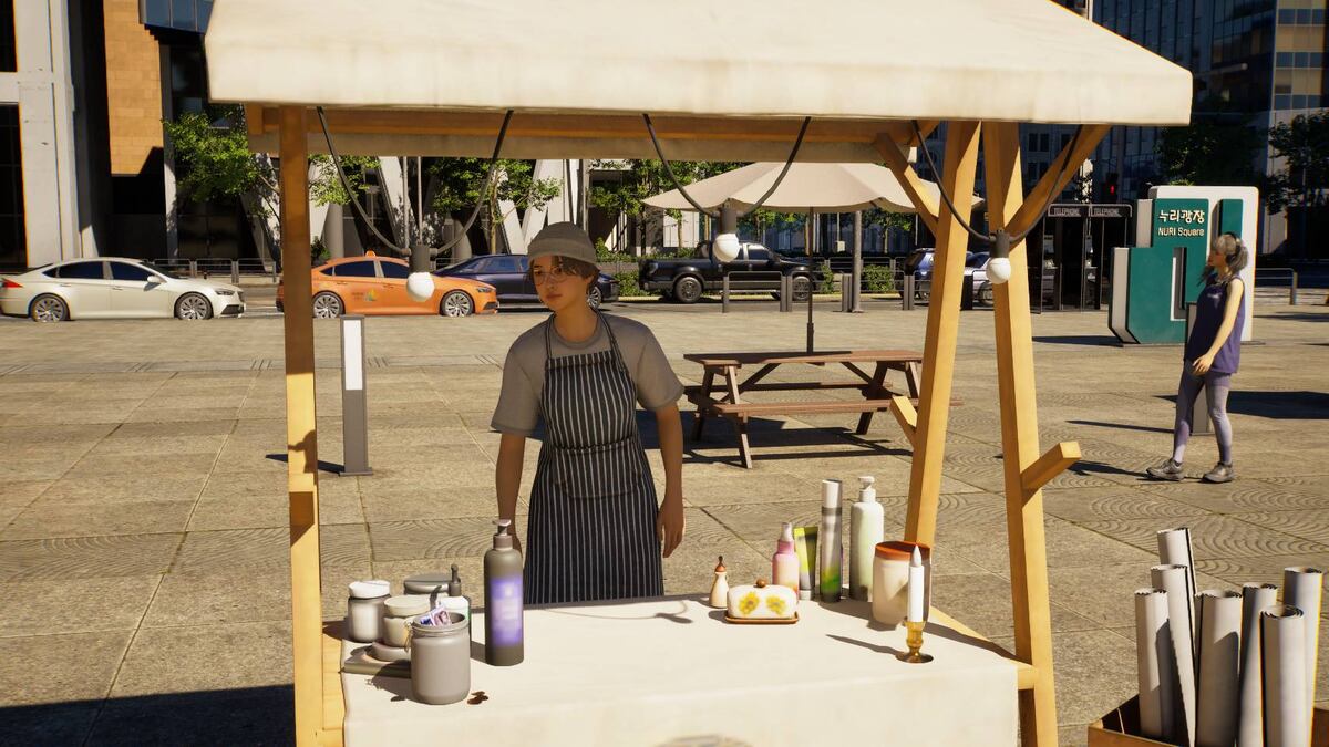 inZOI Fleat Market: Flea Market stall.