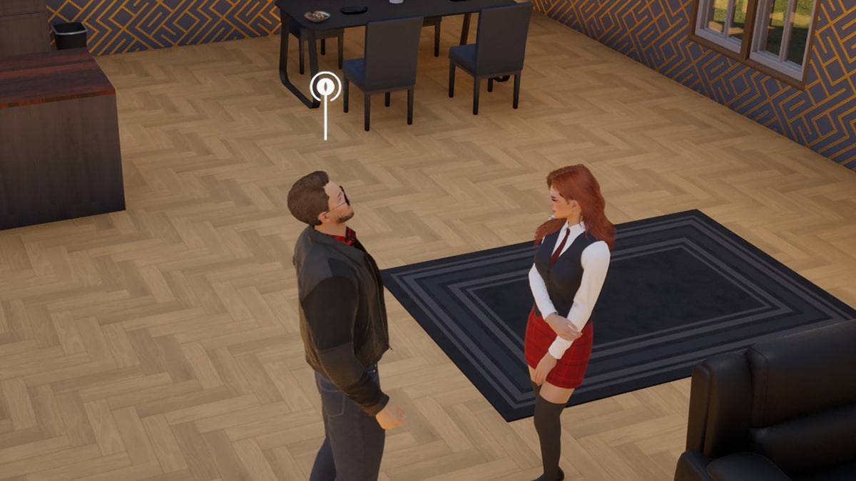 Image of two Zois during a romantic dialogue while discussing a date in inZOI.