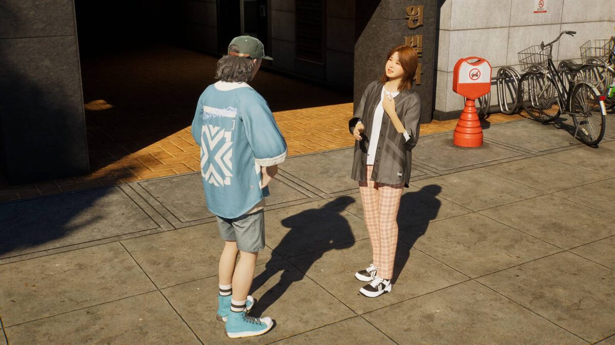 inZOI increase Zoi Karma: two Zois chatting.