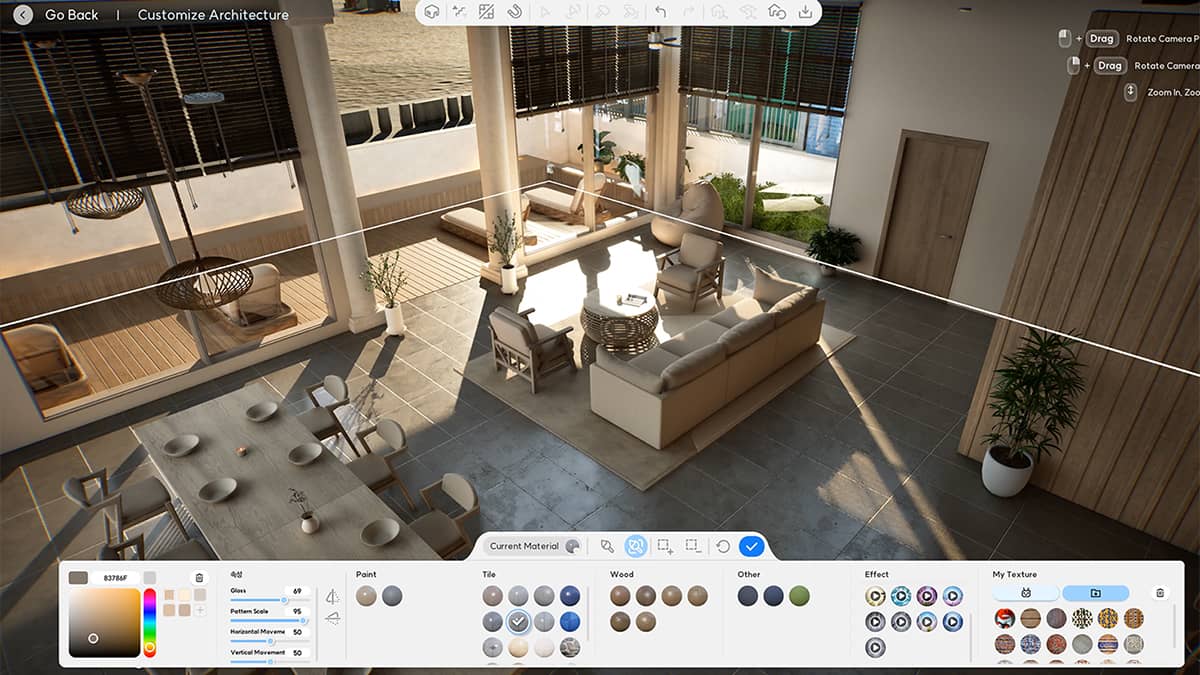 Image of the home decoration process in inZOI.