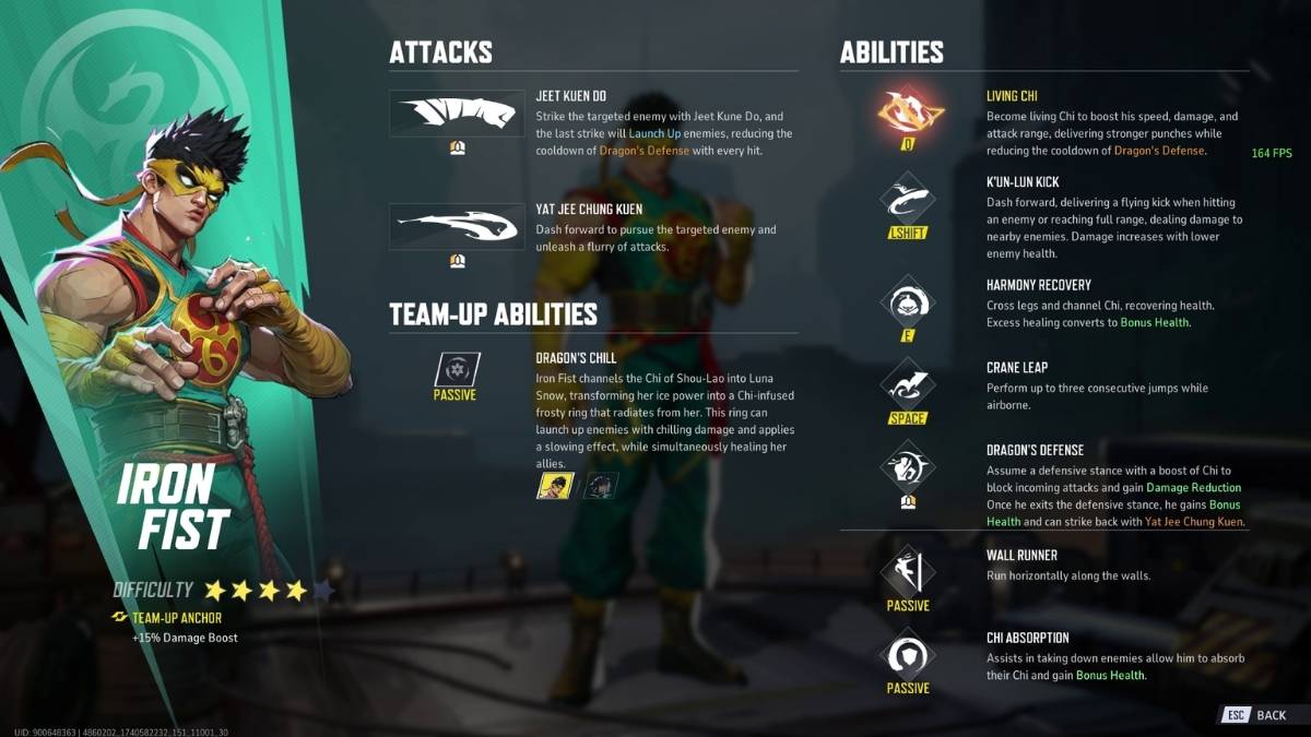 Iron Fist's ability kit in Marvel Rivals