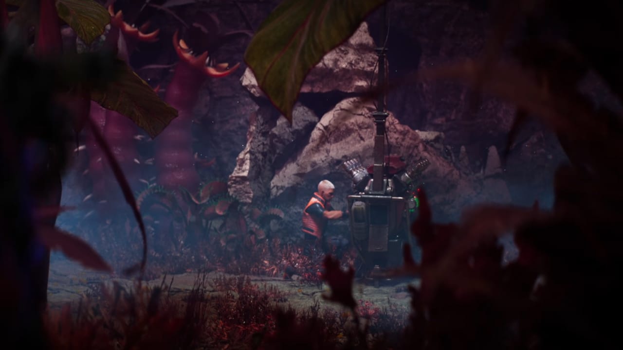 Is Dead by Daylight free to play: A player fixes a generator in a jungle.