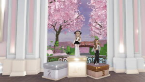 Image of the winner's podium in It Girl game on Roblox.