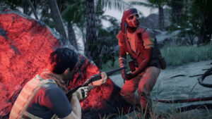 Jagged Alliance 3 mods: Mercenary Wolf aiming his shotgun for a killing blow against a Legion goon.