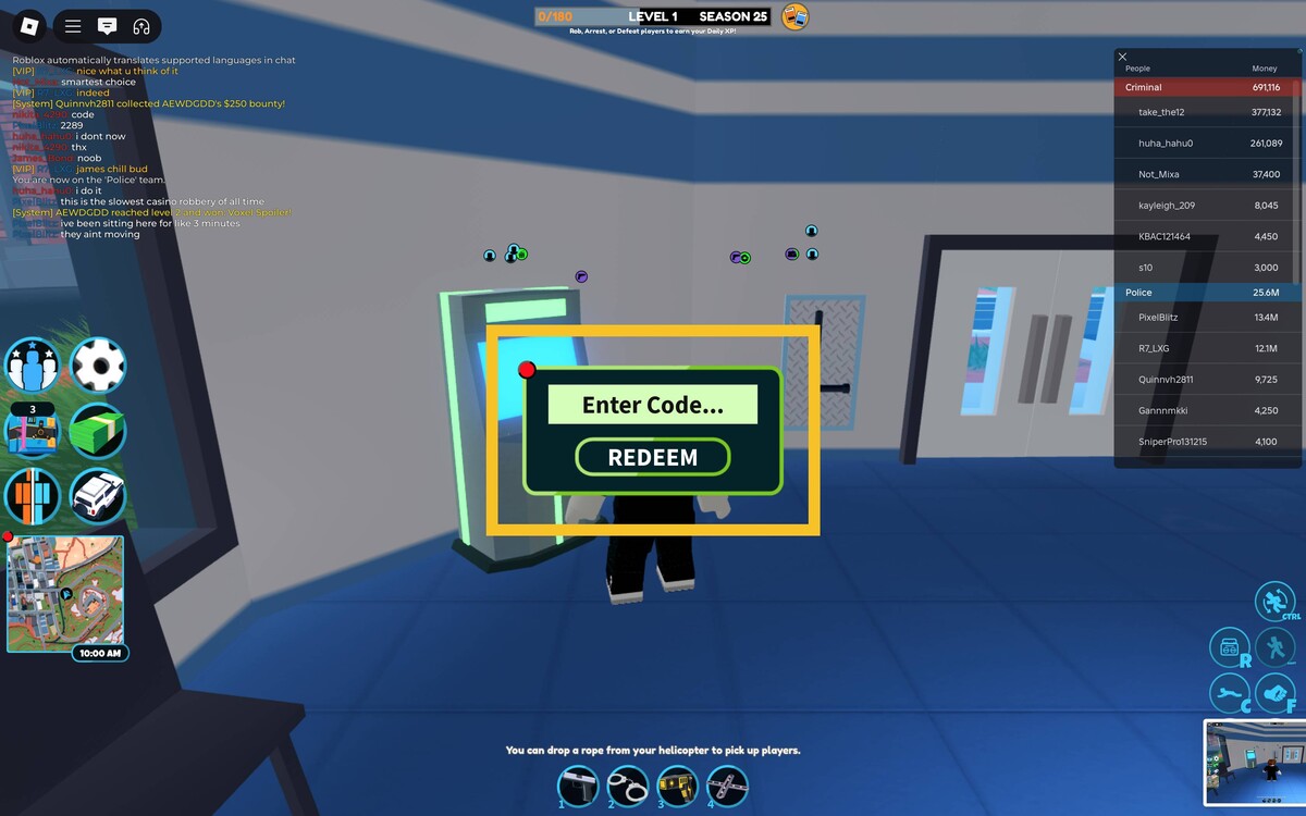 Jailbreak codes: ATM.