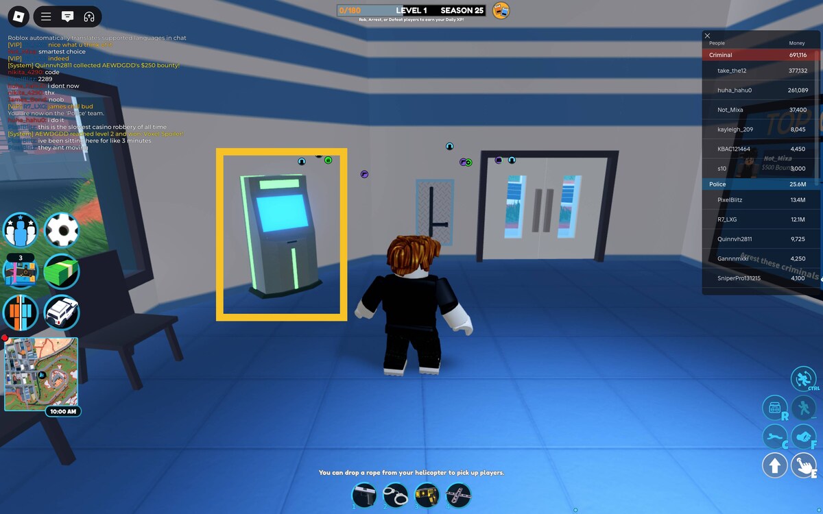 Jailbreak codes: ATM.