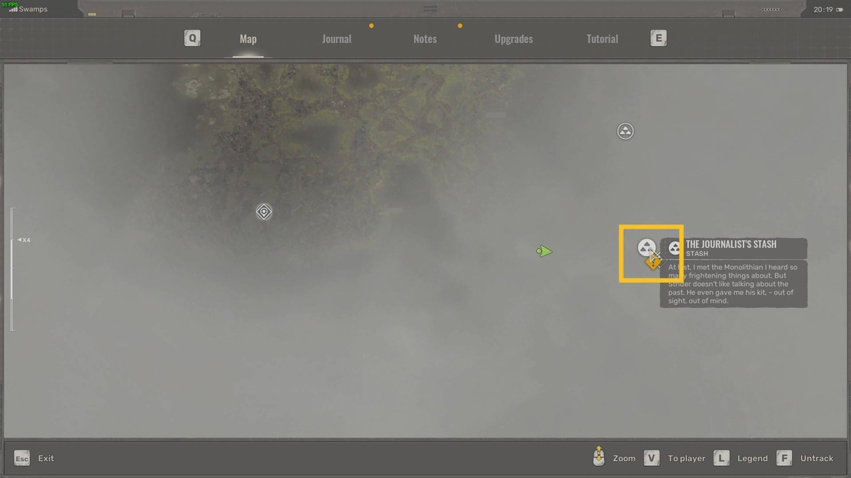 Stalker 2 Journalist's Stash: Clear Sky Base stash.