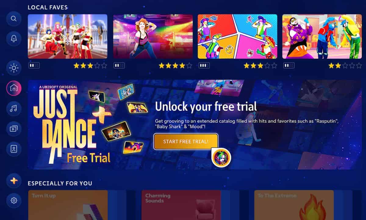 A screenshot of the Just Dance+ screen showcasing how to unlock songs in Just Dance 2024.