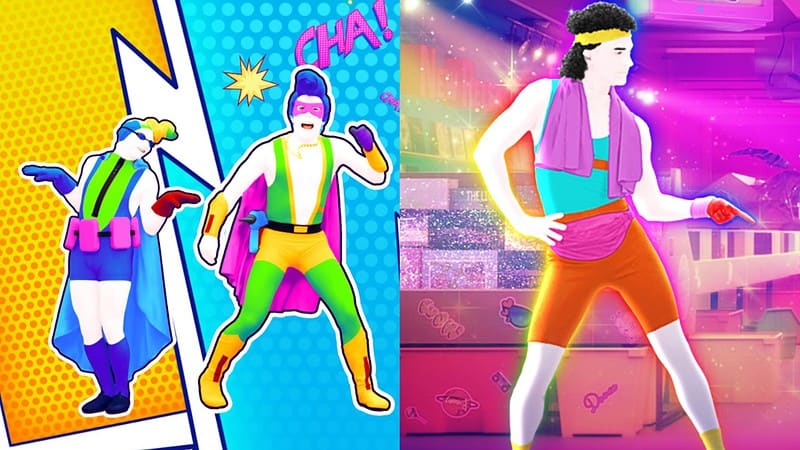 Just dance 2024 collage showing characters dancing on stage.