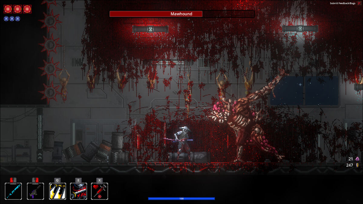 Katanaut: 2D side-scroller.