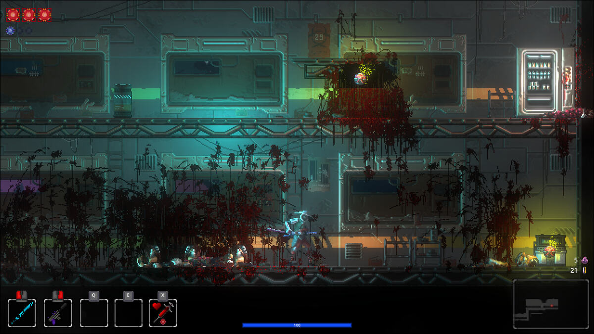 Katanaut: 2D side-scroller.