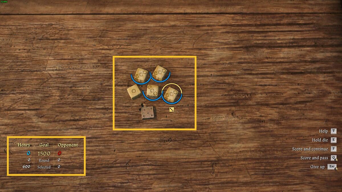 How to play Dice in Kingdom Come Deliverance 2: Dice table.