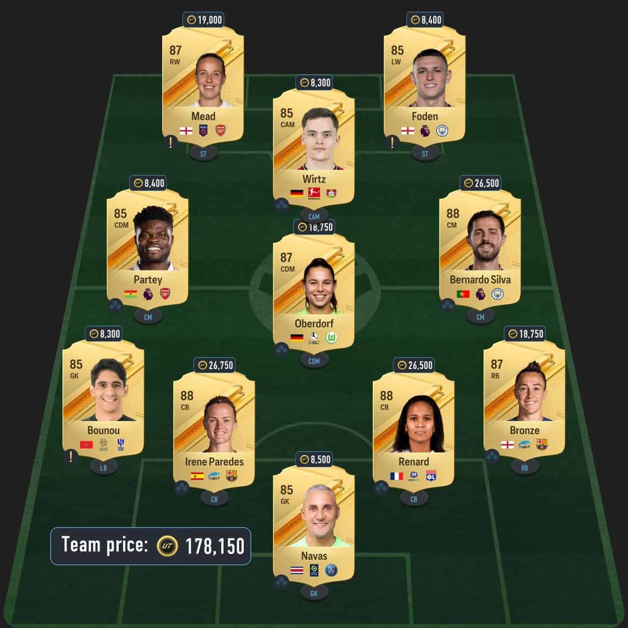 king triple threat hero sbc solution fc 24 87-rated squad