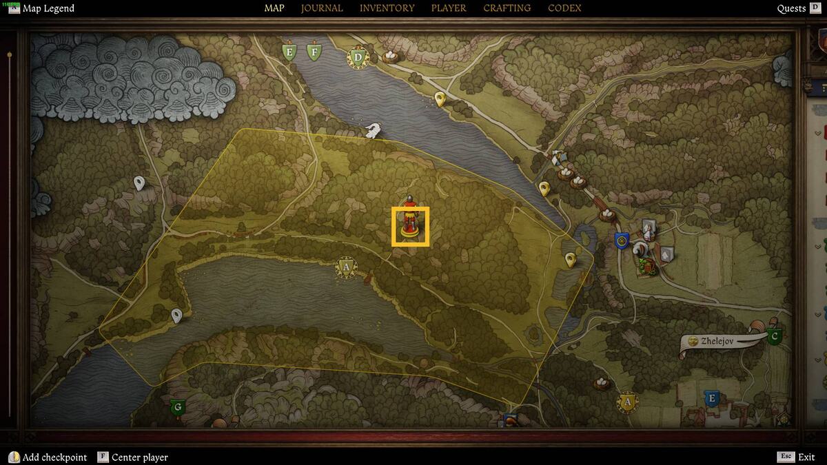 Kingdom Come Deliverance 2 axe from the lake: map.