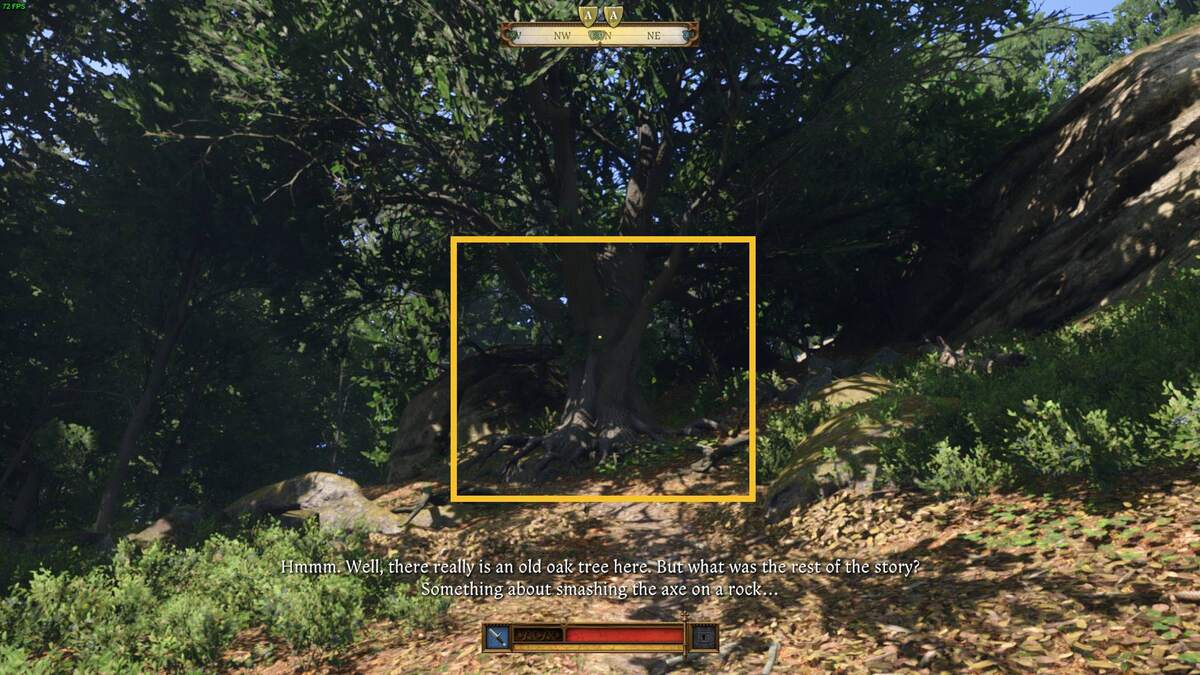 Kingdom Come Deliverance 2 axe from the lake: oak tree.