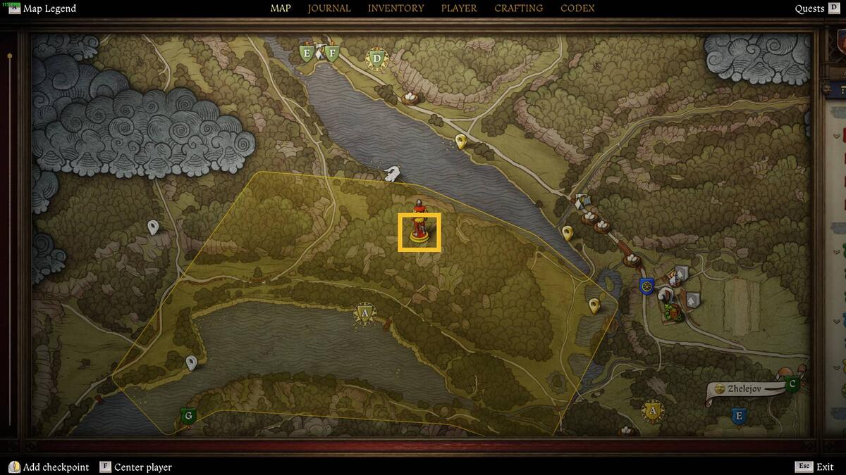 Kingdom Come Deliverance 2 axe from the lake: map.