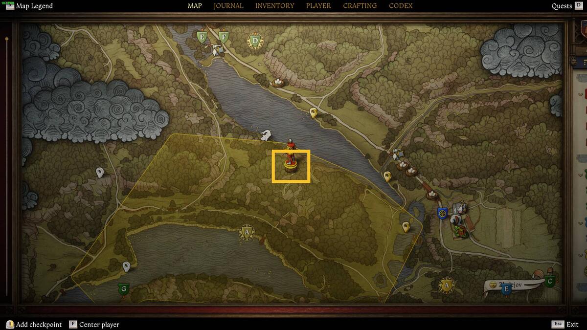 Kingdom Come Deliverance 2 axe from the lake: map.