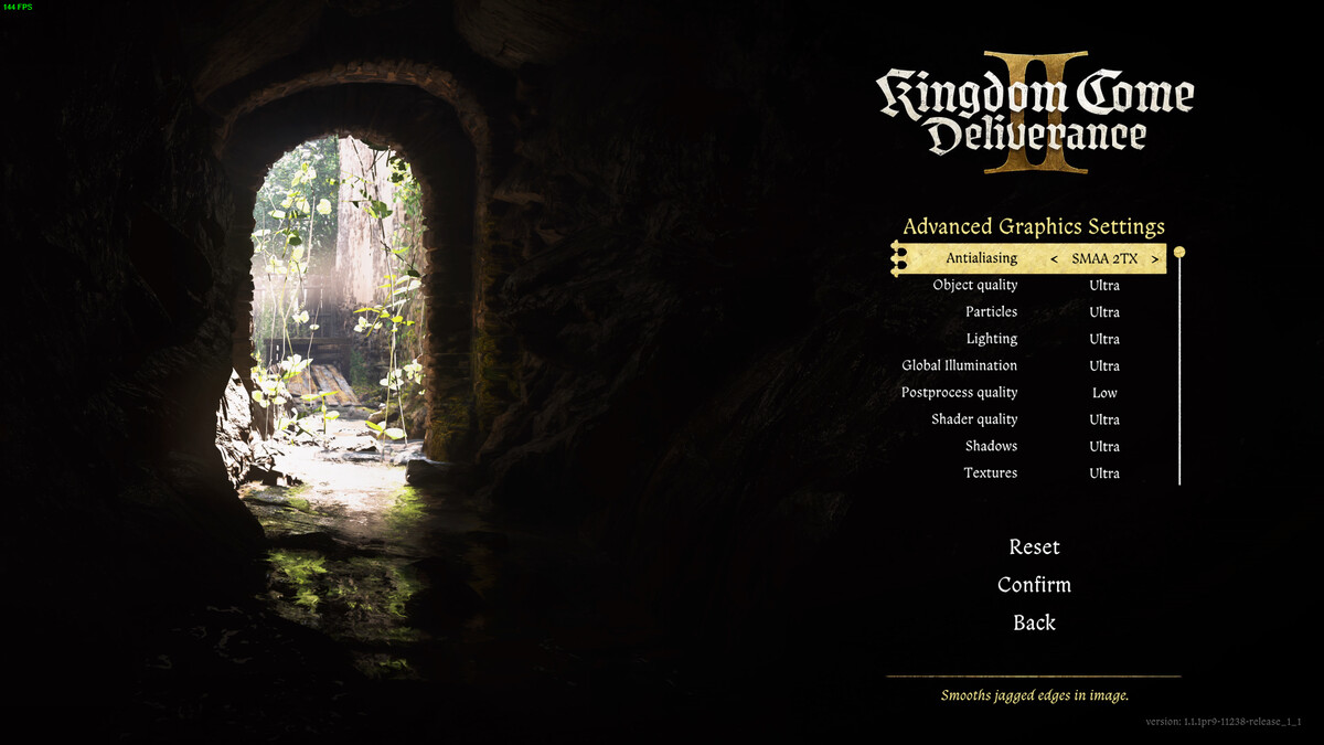 Kingdom Come Deliverance 2 best settings: settings menu.