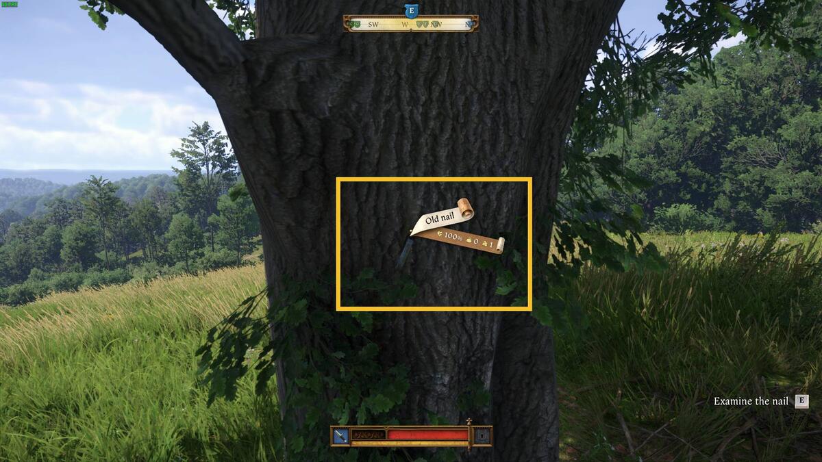 Kingdom Come Deliverance 2 border nail: border nail on a tree.