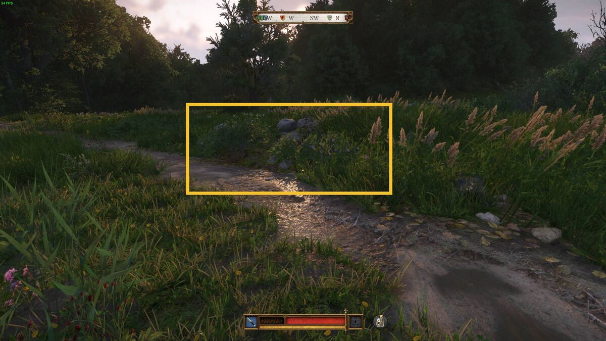 Kingdom Come Deliverance 2 Comfrey: grassy path.