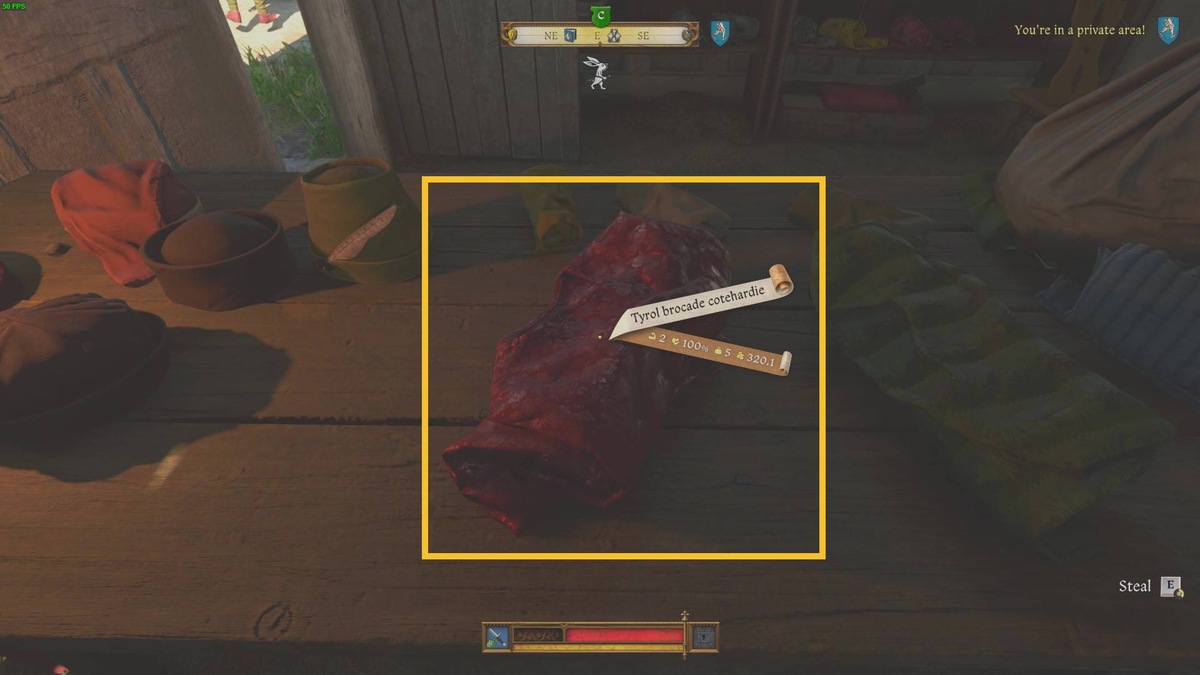 Kingdom Come Deliverance 2 wedding dress: dress in the tailor's shop.