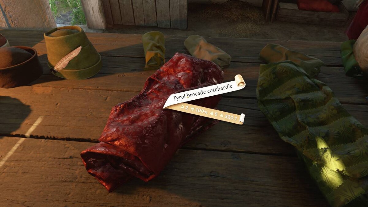 Kingdom Come Deliverance 2 wedding dress: dress on a table.