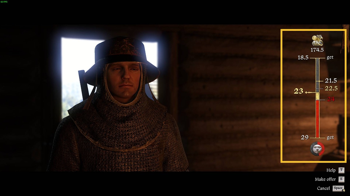 Kingdom Come Deliverance 2 haggle: merchant menu.