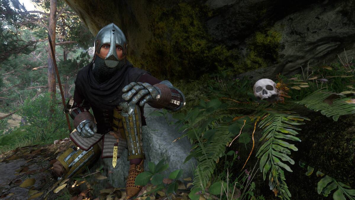 Kingdom Come Deliverance 2 Hired Hand Ventza's Map: Henry near a skull.