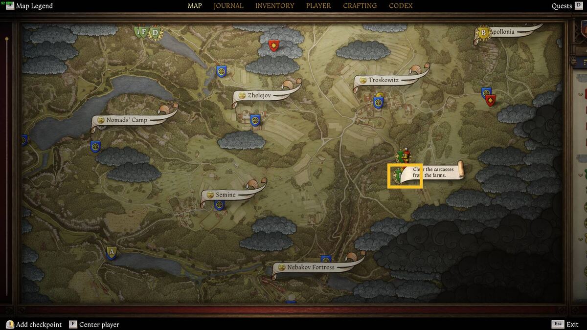 Kingdom Come Deliverance 2 honey: map.