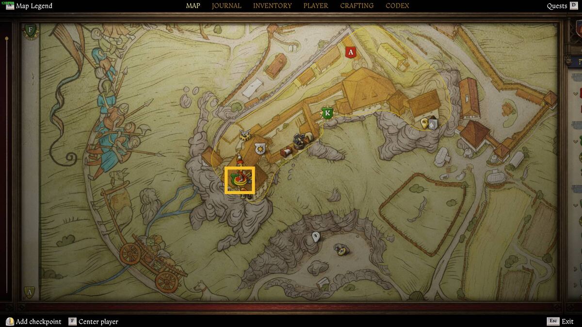 Kingdom Come Deliverance 2 Opus Magnum find the book for the miller: map.