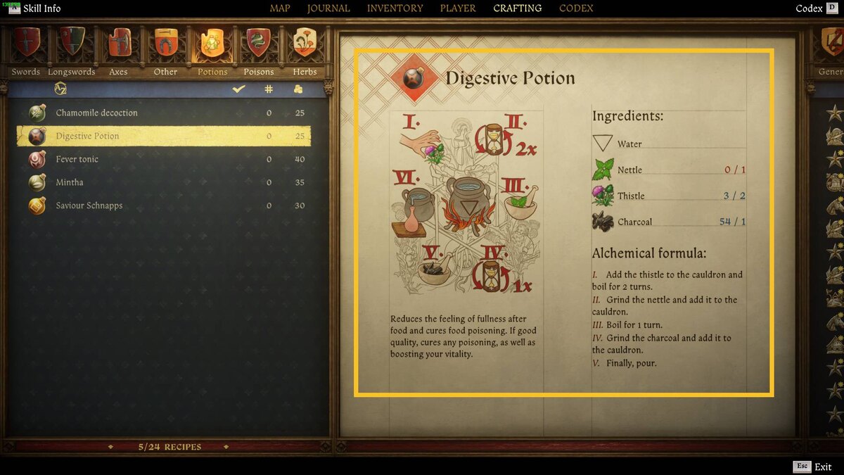 Kingdom Come Deliverance 2 For Whom the Bell Tolls save Hans: crafting menu.