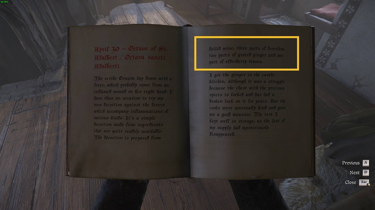 Kingdom Come Deliverance 2 For Whom the Bell Tolls save Hans: physician's journal.