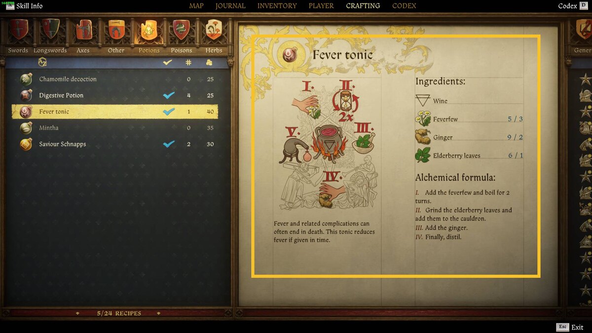 Kingdom Come Deliverance 2 For Whom the Bell Tolls save Hans: crafting menu.